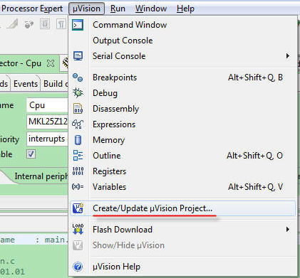 Create Update uVision Project.jpg
