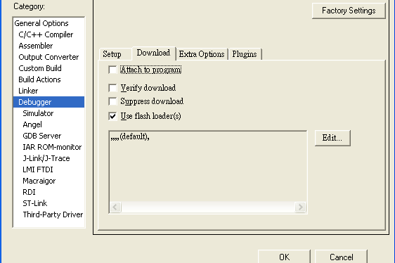 Debugger設置2