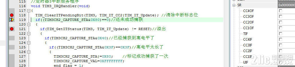 第二次进入中断