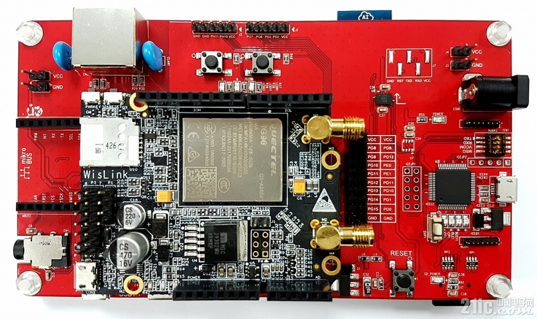 NuMaker IoT-M487 and RAK WisLink Cellular